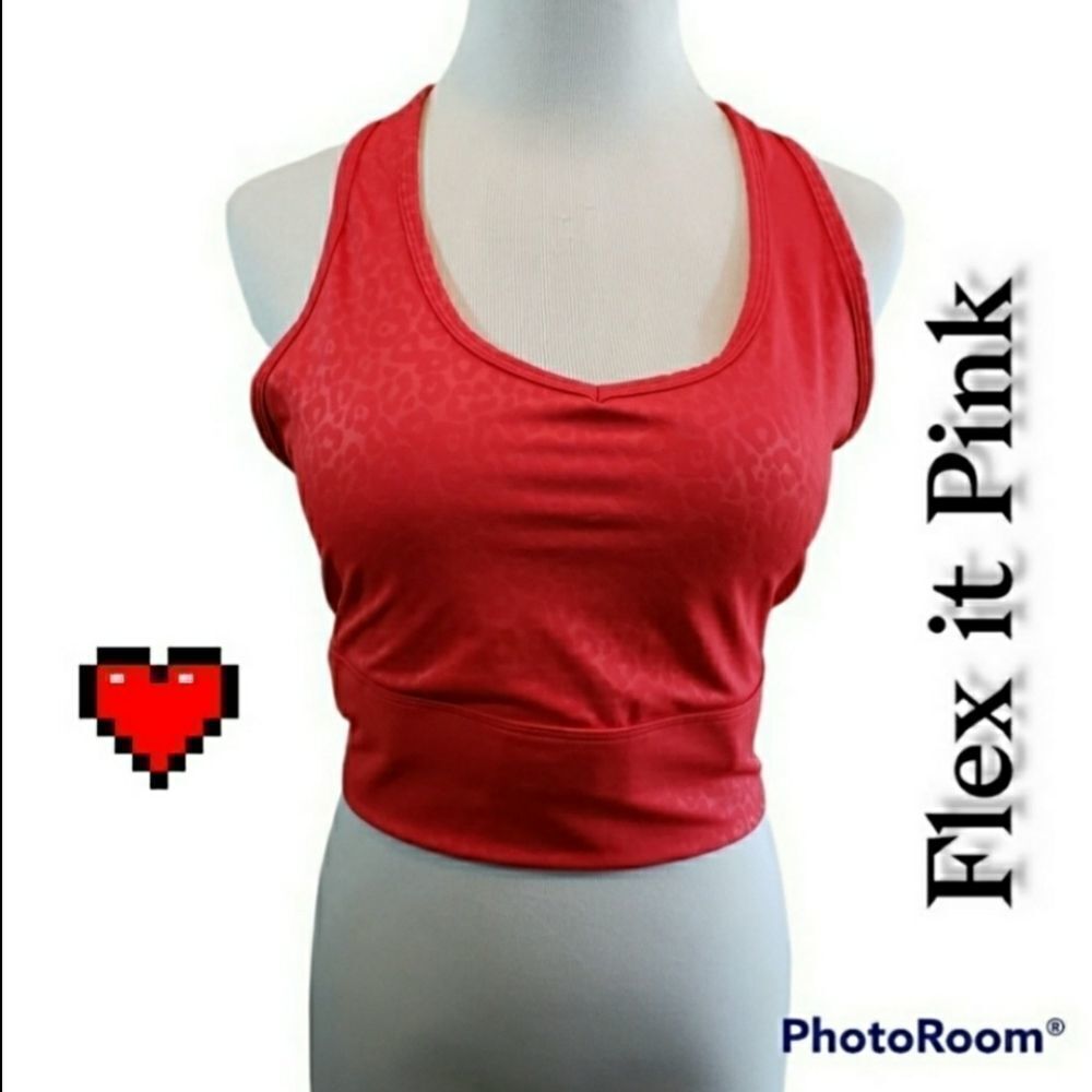 *Flex it Pink Red Sports Bra Size XXL, EUC, NWOT